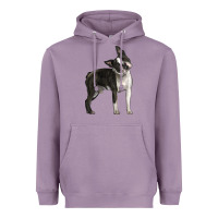 Lavender Boston Terrier Heavyweight Hoodie - LillyAllenDesigns