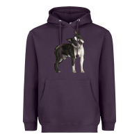 Plum Boston Terrier Heavyweight Hoodie - LillyAllenDesigns