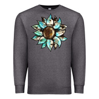 Charcoal Heather sunflower Premium Sweatshirt - BarkalooDesign