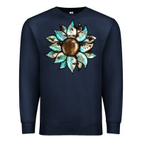 Navy sunflower Premium Sweatshirt - BarkalooDesign