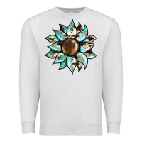 Oatmeal Heather sunflower Premium Sweatshirt - BarkalooDesign