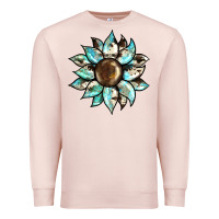 Pale Pink sunflower Premium Sweatshirt - BarkalooDesign