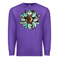 Purple sunflower Premium Sweatshirt - BarkalooDesign