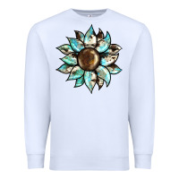 White sunflower Premium Sweatshirt - BarkalooDesign