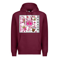 Burgundy christmas vibes coffee Premium Hoodie - MaliasSmallBusiness