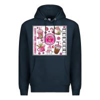 Navy christmas vibes coffee Premium Hoodie - MaliasSmallBusiness