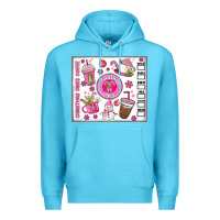 Ocean Blue christmas vibes coffee Premium Hoodie - MaliasSmallBusiness