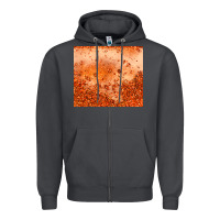 Orange Glitter Tumbler Zipper Hoodie | Teevron