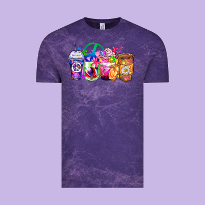 Hippie Coffee Cups Vintage Tee Designed By Zillion Design Studio