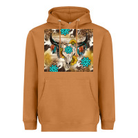 Meerkat cowhide leopard bull skull gemstone Heavyweight Hoodie - NancyCooperArtShop