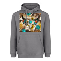 Storm cowhide leopard bull skull gemstone Heavyweight Hoodie - NancyCooperArtShop