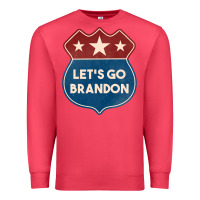 Cardinal Let's Go Brandon Shield Patch Premium Sweatshirt - Jasminsmagicworld