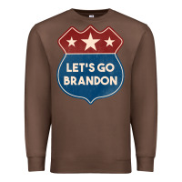 Chestnut Let's Go Brandon Shield Patch Premium Sweatshirt - Jasminsmagicworld