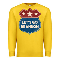 Lemon Let's Go Brandon Shield Patch Premium Sweatshirt - Jasminsmagicworld