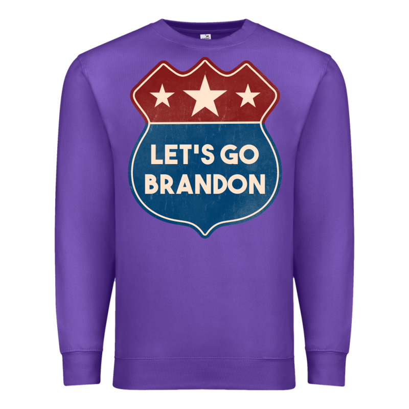 Let's Go Brandon Shield Patch Premium Sweatshirt by Jasminsmagicworld | Teevron
