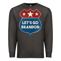 Smoke Let's Go Brandon Shield Patch Premium Sweatshirt - Jasminsmagicworld