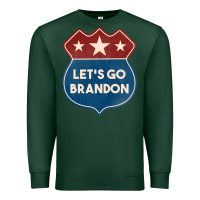 Sports Green Let's Go Brandon Shield Patch Premium Sweatshirt - Jasminsmagicworld