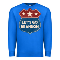 True Royal Let's Go Brandon Shield Patch Premium Sweatshirt - Jasminsmagicworld