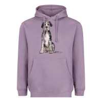 Lavender Great Dane Dog Heavyweight Hoodie - LillyAllenDesigns