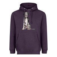 Plum Great Dane Dog Heavyweight Hoodie - LillyAllenDesigns