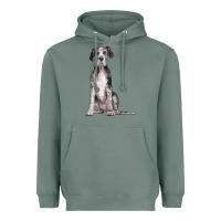Sage Great Dane Dog Heavyweight Hoodie - LillyAllenDesigns