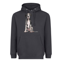 Smoke Great Dane Dog Heavyweight Hoodie - LillyAllenDesigns