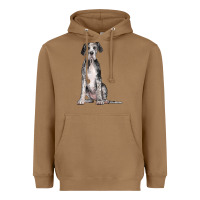 Toasted Coconut Great Dane Dog Heavyweight Hoodie - LillyAllenDesigns