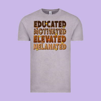 Vintage Tee melanin educated motivated elevated melanated