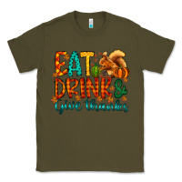 Army Green eat drink give thanks Classic Tee - CowhideDigitalArt