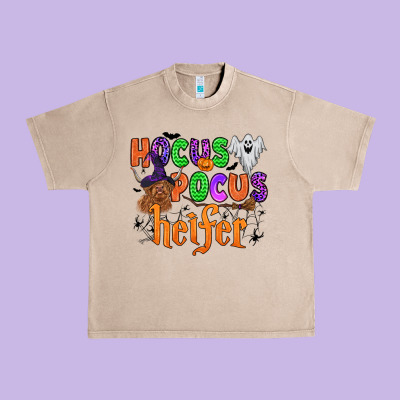 Hocus Pocus Heifer Urban Heavy Tee Designed By Zillion Design Studio