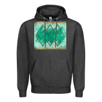 Charcoal Heather green glitter Zipper Hoodie - JahusDesignShop
