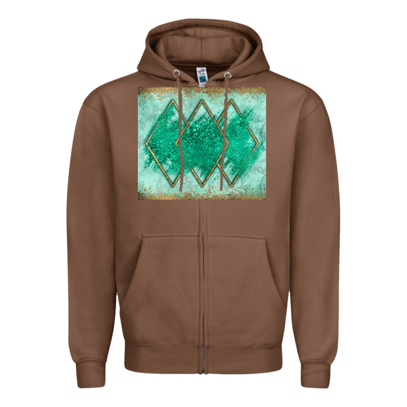 Green Glitter Zipper Hoodie by JahusDesignShop | Teevron