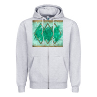 Heather Grey green glitter Zipper Hoodie - JahusDesignShop