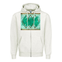 Oatmeal Heather green glitter Zipper Hoodie - JahusDesignShop
