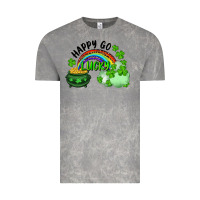 Cloud Rock Happy Go Lucky Rainbow Shamrocks And Pot Of Gold Vintage Tee - RanaPortraitStore