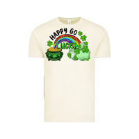 Vintage Arctic Happy Go Lucky Rainbow Shamrocks And Pot Of Gold Vintage Tee - RanaPortraitStore