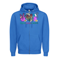 True Royal peace love nail art Zipper Hoodie - AdoDesignShop