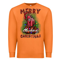 Carrot merry clucking christmas rooster Premium Sweatshirt - BarkalooDesign