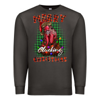 Smoke merry clucking christmas rooster Premium Sweatshirt - BarkalooDesign
