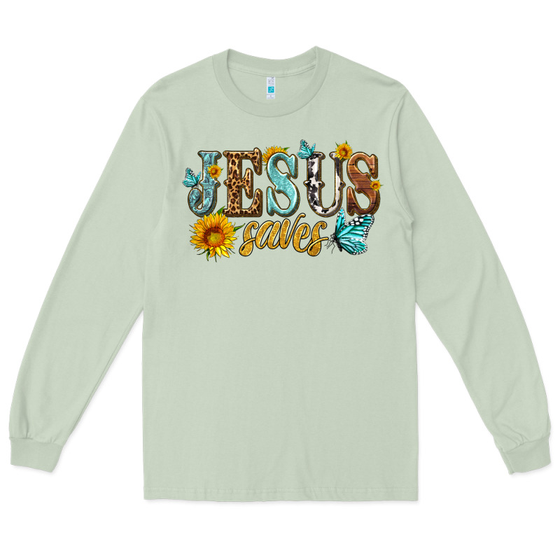 Jesus Saves Long Sleeve Tee by HRA Design Shop | Teevron
