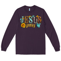 Plum jesus saves Long Sleeve Tee - HRA Design Shop