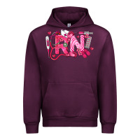 Mauve Wine rn breast cancer registered nurse Urban Hoodie - LillyAllenDesigns