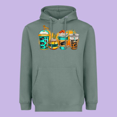 Ice Hockey Coffee Heavyweight Hoodie Designed By Jasminsmagicworld