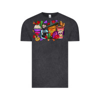 Vintage Black day of the dead coffee cups Vintage Tee - Zillion Design Studio