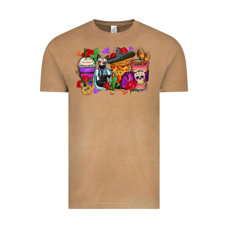 Day Of The Dead Coffee Cups Vintage Tee by Zillion Design Studio | Teevron