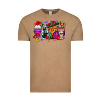 Vintage Coffee day of the dead coffee cups Vintage Tee - Zillion Design Studio