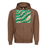 Chestnut green glitter Zipper Hoodie - JahusDesignShop
