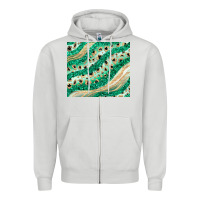 Dove Grey green glitter Zipper Hoodie - JahusDesignShop