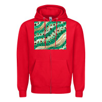 Red green glitter Zipper Hoodie - JahusDesignShop