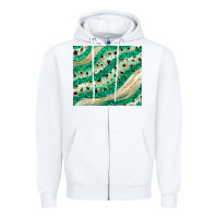 White green glitter Zipper Hoodie - JahusDesignShop